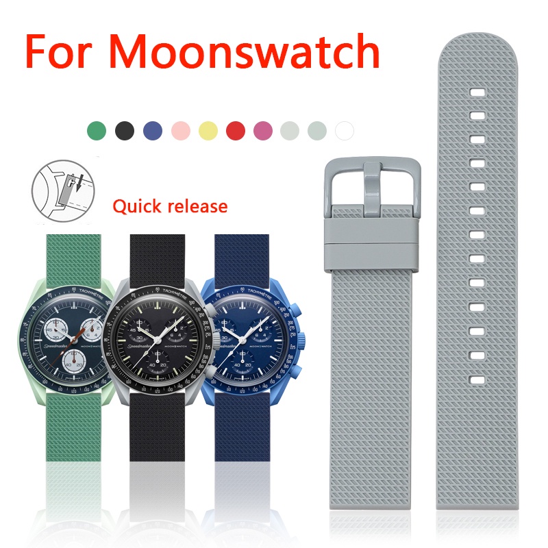 สายนาฬิกาข้อมือ ซิลิโคน ปลดเร็ว สําหรับ MoonSwatch 20 มม. 22 มม. Samsung Galaxy Watch 5 4