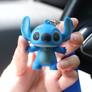 พวงกุญแจ จี้ตุ๊กตาการ์ตูน Stitch น่ารัก เรืองแสง สําหรับห้อยกระเป๋านักเรียน