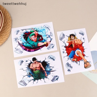 สติกเกอร์สะท้อนแสง ลายการ์ตูนอนิเมะ One Piece สําหรับตกแต่งรถยนต์ จํานวน 1 ชิ้น