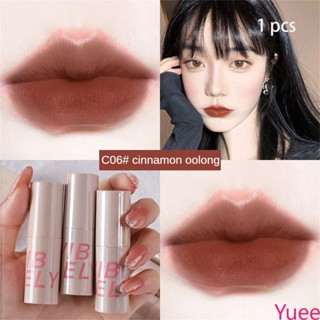 Vibely Light Mist Waterproof Matte Lip Glaze Velvet Matte สี Lasting Non-stick Cup Lip Mud ลิปสติก 6 สี yuee