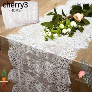 Cherry3 ผ้าปูโต๊ะโพลีเอไมด์ 14*120 นิ้ว สีขาว สําหรับตกแต่งบ้าน 1 3 ชิ้น