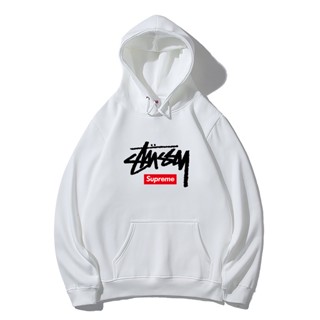 Supreme เสื้อกันหนาวมีฮู้ด ลาย Stussy terry ยอดนิยม สวยงาม อเนกประสงค์ สําหรับผู้ชาย และผู้หญิง