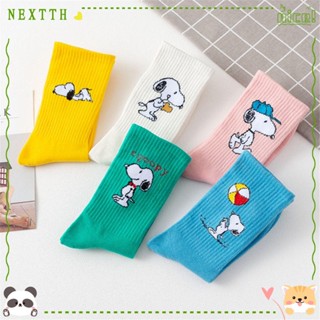 Nextth ถุงเท้า พิมพ์ลายตัวอักษร ของขวัญคริสต์มาส สีความร้อน