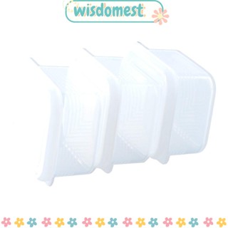 WISDOMEST กล่องบรรจุภัณฑ์ ทําความสะอาดง่าย สีขาว สไตล์ญี่ปุ่น 2 ขนาด 3 4 ชิ้น