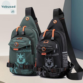 [Yobusad.th] กระเป๋าสะพายข้าง น้ําหนักเบา มีหลายช่อง เหมาะกับการพกพา เล่นกีฬา ขี่จักรยาน เดินป่า สําหรับผู้ชาย