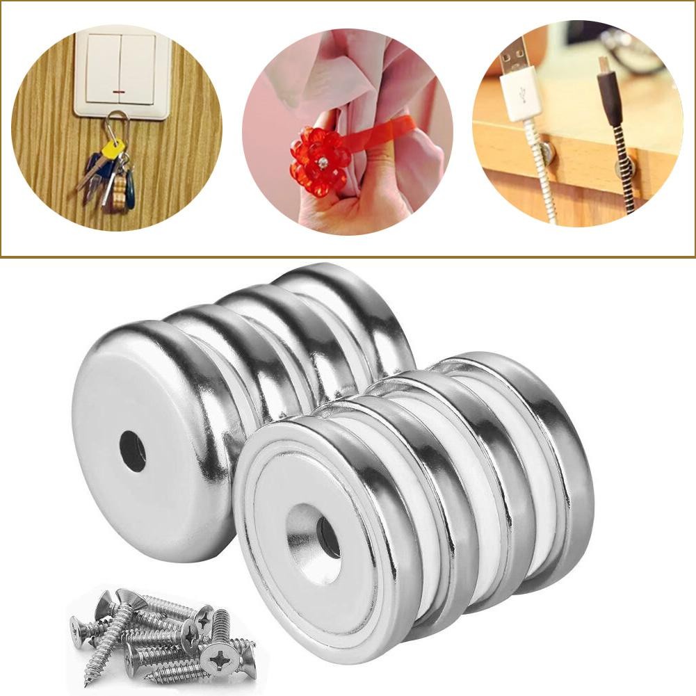 แม่เหล็กแรงสูง กลม แบน มีรูยึดสกรู สำหรับงาน D.I.Y ประยุกต์ใช้ได้หลายรูปแบบ Ring-Hole Neodymium แม่เหล็กนีโอไดเมียม - รูปที่ 3