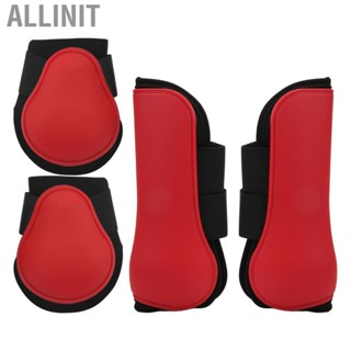 Allinit 4pcs Horse Front Hind Leg Boot PU  Tendon Boots Racing HOT