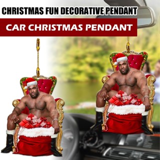 Funny Figures Ornament Christmas Tree Rearview Mirror Hanging Pendant