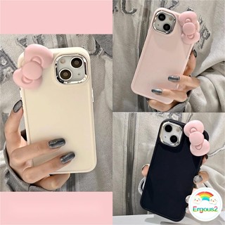 เคสซิลิโคนนิ่ม ขอบสี่เหลี่ยม ประดับโบว์ 3D กันกระแทก สําหรับ iPhone 14 13 12 11 Pro Max X Xr Xs Max 8 7 6 6s Plus SE 2020