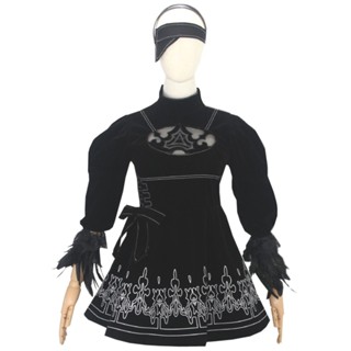 พร้อมส่ง Neil Mechanical Era cos Clothing 2B Sister Dress cospiay Clothing Role Playing