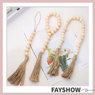 Fay ลูกปัดไม้ สไตล์โบโฮ สําหรับตกแต่งบ้านฟาร์ม DIY