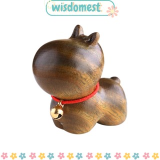 Wisdomest ที่ทับกระดาษ แบบไม้ ลายการ์ตูนสัตว์น่ารัก ฮิปโป สีน้ําตาล ทําความสะอาดง่าย คุณภาพสูง สําหรับตกแต่งบ้าน โต๊ะ