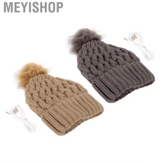 Meyishop Electric Hat Electronic Heating Knitted Grey for Skiing