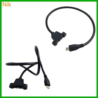 สายเคเบิ้ลเชื่อมต่อ Micro USB2 0 Male Connector to Female สําหรับ w Screw Panel Mount