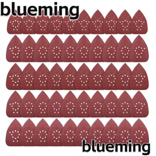 Blueming2 แผ่นกระดาษทราย ทรงสามเหลี่ยม 60 80 120 150 220 ช่อง 12 รู สําหรับขัดเฟอร์นิเจอร์ ไม้ 50 ชิ้น