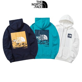 พร้อมส่ง เสื้อกันหนาวแขนยาว มีฮู้ด ผ้าฝ้าย พิมพ์ลาย TheNorthFace ขนาดใหญ่ สไตล์เกาหลี แฟชั่นสําหรับผู้ชาย และผู้หญิง