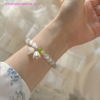 Strongaroetrtu สร้อยข้อมือ ประดับคริสตัล โอปอล รูปดอกลิลลี่ วัลเลย์ ดอกไม้ เครื่องประดับ สําหรับผู้หญิง