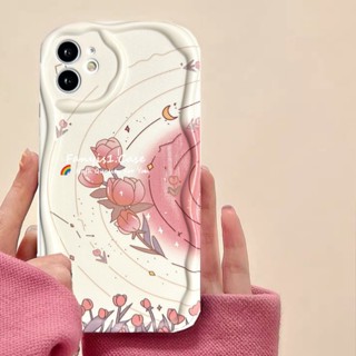 เคสโทรศัพท์มือถือแบบนิ่ม ลายดอกทิวลิป 3D สไตล์มินิมอล สําหรับ Samsung A14 A13 A12 A53 A52 A51 A04 A03S A22 A23 A24 A32 A33 A34 A50 A30 A50S A54