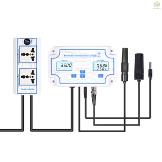 3-in-1 เครื่องตรวจจับคุณภาพน้ํา pH ความเค็ม TEMP ค่า 14.00pH 0-199.9ppt สําหรับตู้ปลา พิพิธภัณฑ์สัตว์น้ํา ถังไฮโดรโปนิกส์ ~N.S.