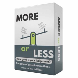 More or Less Card Game: How Good is Your Judgement? Brand New