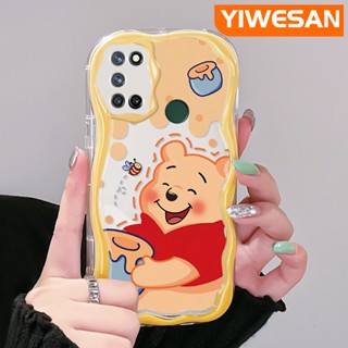 เคสโทรศัพท์มือถือแบบนิ่ม ใส กันกระแทก ลายการ์ตูนหมีน้ําผึ้ง สําหรับ Realme 7 Pro 7i C17 Narzo 20 Pro