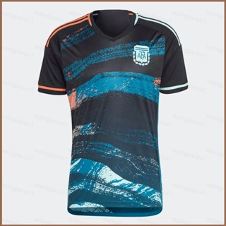 เสื้อยืดแขนสั้น ลายทีมชาติฟุตบอล Argentina Away HQ1 2023-24 พลัสไซซ์ QH1