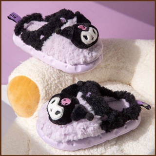 Kira Sanrio Kuromi Hello Kitty รองเท้าสลิปเปอร์ ตุ๊กตาการ์ตูนน่ารัก นุ่ม สําหรับเด็ก ผู้ใหญ่ ในร่ม กันลื่น รองเท้าพื้นฤดูหนาว