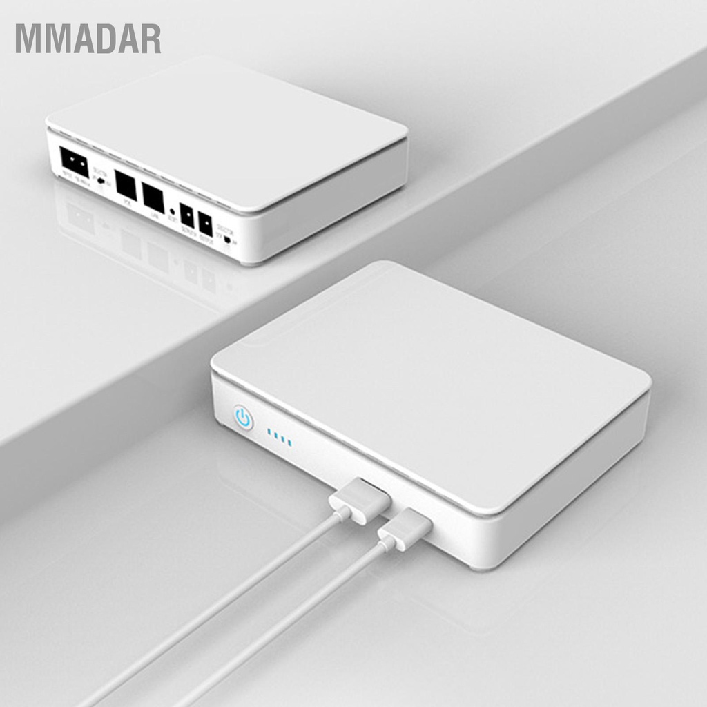 MMADAR Mini UPS แบตเตอรี่สำรอง 10400mAh Uninterruptible Power Supply เอาต์พุต 5V 9V 12V POE 15V 24V สำหรับกล้อง Router 100-240V