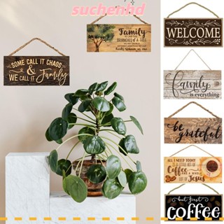 Suchenhd แผ่นป้าย Welcome Plaques Sweet Rustic Wall Pediments สําหรับแขวนตกแต่งประตูครอบครัว