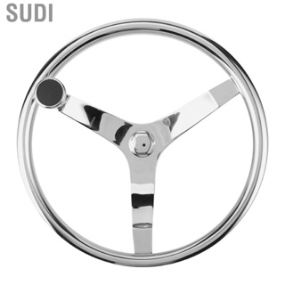 Sudi Boat Steering Wheel  13-1/2in 25 Degree 3 Spoke with 5/8in Nut Knob Marine Accessories