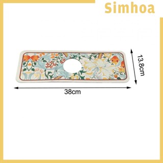 [SIMHOA] แผ่นยางรองก๊อกน้ําอ่างล้างจาน ลายดอกไม้ ขนาด 38x13.8 ซม. สําหรับห้องครัว ห้องน้ํา