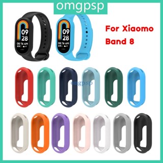 Omg เคสกันกระแทก สําหรับ Mi-Band 8 ป้องกันหน้าจอ กันชน ฝาครอบป้องกัน บางเฉียบ กันรอยขีดข่วน นิ่ม Hou