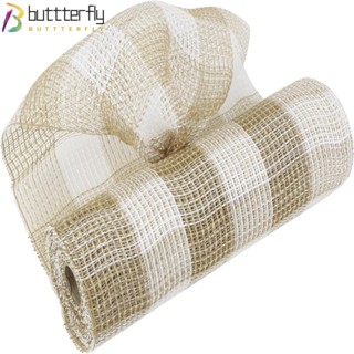 Buttterfly ริบบิ้นตาข่าย ลายปอ สีดํา 10 นิ้ว 10 หลา ม้วนได้ 2 ม้วน สําหรับวันเกิด ต้นคริสต์มาส