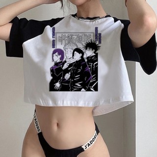 Jujutsu Kaisen yk2 เสื้อครอปท็อป แฟชั่นเกาหลี สําหรับผู้หญิง