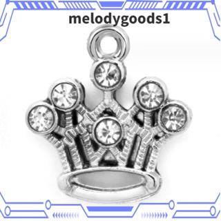 Melodygoods1 มงกุฎคริสตัลอัลลอย รูปมงกุฎ 18.5 มม. สไตล์วินเทจ หรูหรา สําหรับทําเครื่องประดับ 48 ชิ้น