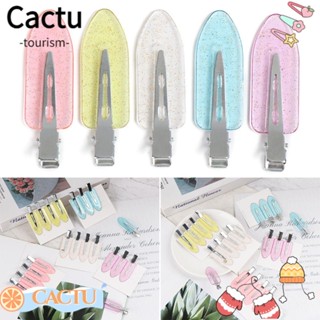 Cactu กิ๊บติดผม แบบไม่ย่น สีแคนดี้ สําหรับแต่งหน้า