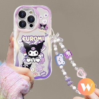 เคสโทรศัพท์มือถือ Tpu นิ่ม แบบใส ขอบโค้ง ลายการ์ตูนหมี Kuromi น่ารัก 3D พร้อมสายคล้องมือ สําหรับ Infinix Hot 12 20 9 30 8 10 11 Play Smart 6 6Plus 7 5 Hot 8 30i 9 10Lite Note 12 G96