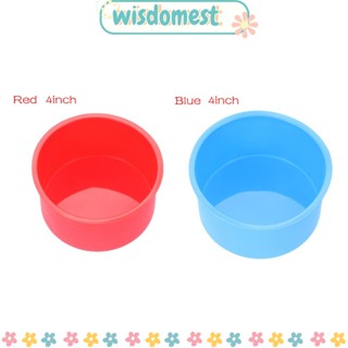 Wisdomest ถาดซิลิโคน ทรงกลม ขนาด 4/6 นิ้ว สําหรับใส่เค้ก ขนมหวาน