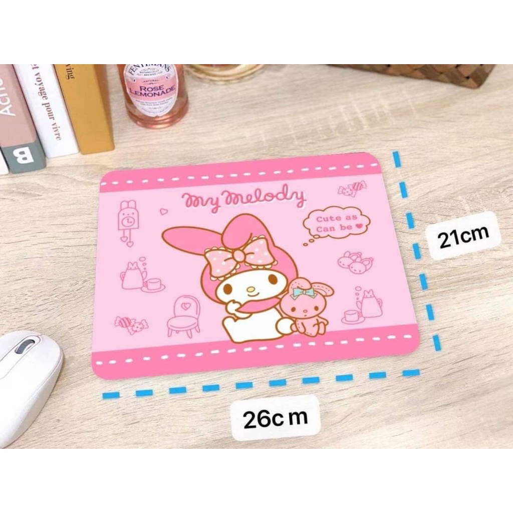 พร้อมส่ง แผ่นรองเม้าส์ ลายการ์ตูน SANRIO สีสดใส รูปที่ 8