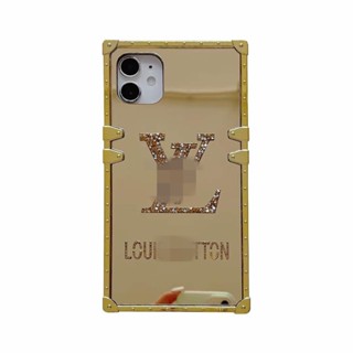 For Huawei P40 Pro P30 Lite Nova 3i 4 4e 5T 7 7i 7SE 9SE 10 Y7A Y6P 2020 Y9 Prime 2019 Luxury Classic Brand Gold Diamond Mirror Glitter Square TPU Phone Case