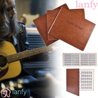 Lanfy ปกหนังสือ ลายกีตาร์โฟล์คคอร์ด 6 สาย พับได้ แบบพกพา สไตล์วินเทจ สําหรับกีตาร์คอร์ด