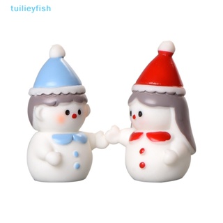 【tuilieyfish】โมเดลตุ๊กตาเรซิ่น รูปกวาง หิมะ ขนาดเล็ก สําหรับตกแต่งสวน คริสต์มาส 1 ชิ้น【IH】