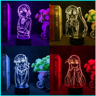 โคมไฟ LED รูปการ์ตูนอนิเมะ Bocchi The Rock 3d ชาร์จ USB สําหรับตกแต่งบ้าน ของขวัญวันเกิด