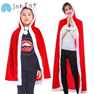 Janfat เสื้อคลุม ผ้ากํามะหยี่ ลายซานตาคลอส สีแดง ขนาด 60-150 ซม.