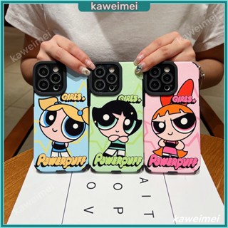 เคสโทรศัพท์มือถือหนังนิ่ม ลาย The Powerpuff Girls สําหรับ IPhone 14 13 Pro Max 12 Pro Max 11 Xs Max XR 7 8 Plus