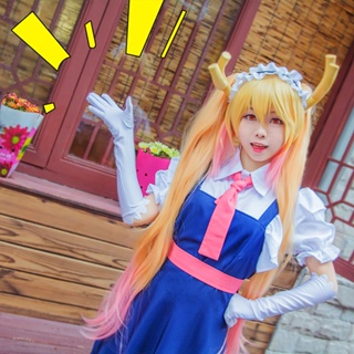 Miss Kobayashis Dragon Maid Tohru ชุดคอสเพลย์ ชุดยูนิฟอร์มแม่บ้าน สําหรับผู้หญิง