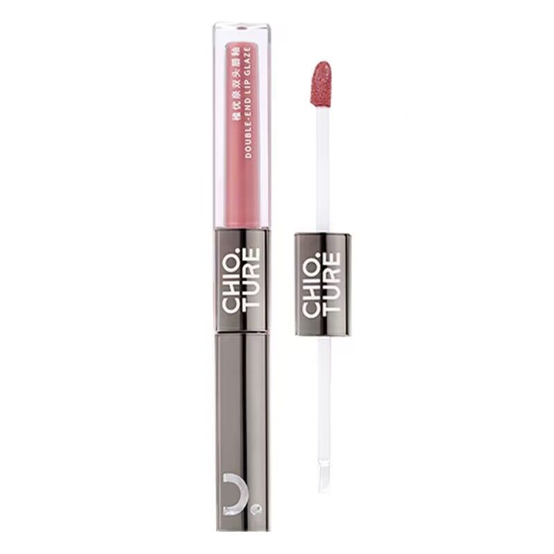Chioture Double Ended Lip Glaze Mirror Lip Gloss Matte Lip Gloss ลิปสติก