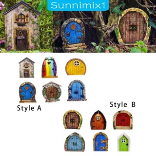 [Sunnimix1] ฟิกเกอร์ไม้ รูปประตูนางฟ้า ขนาดเล็ก สําหรับตกแต่งบ้าน ลานกลางแจ้ง