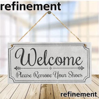 Refinement ป้ายไม้ ลาย Welcome ทนทาน สําหรับติดประตู โรงแรม