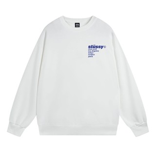 Stussy - เสื้อกันหนาว คอกลม พิมพ์ลายสตรอเบอร์รี่ แฟชั่น อเนกประสงค์ สําหรับผู้ชาย และผู้หญิง Kty